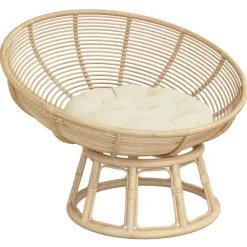 Woon- & Tuinaccessoires*vidaXL Zitkussen rond Ø 60x11 cm oxford stof crèmekleurig crème
