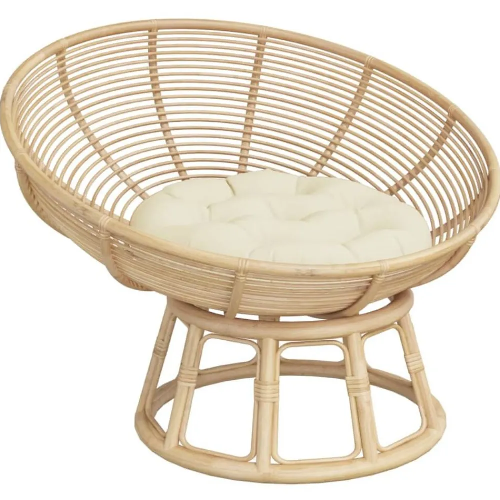 Woon- & Tuinaccessoires*vidaXL Zitkussen rond Ø 60x11 cm oxford stof crèmekleurig crème