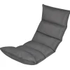 Stoelen*vidaXL Zitkussen voor op de vloer inklapbaar stof grijs