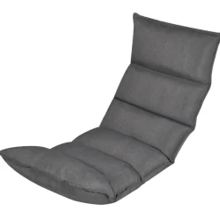 Stoelen*vidaXL Zitkussen voor op de vloer inklapbaar stof grijs