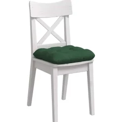 Woon- & Tuinaccessoires*vidaXL Zitkussens 4 pcs 40 x 40 cm Katoen Stof Donkergroen