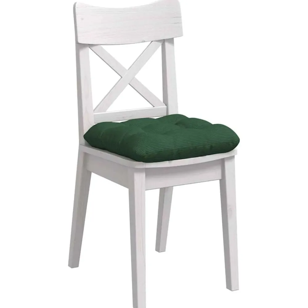 Woon- & Tuinaccessoires*vidaXL Zitkussens 4 pcs 40 x 40 cm Katoen Stof Donkergroen