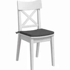 Woon- & Tuinaccessoires*vidaXL Zitkussens 4 pcs 40 x 40 x 3 cm Katoen Stof Donkergrijs