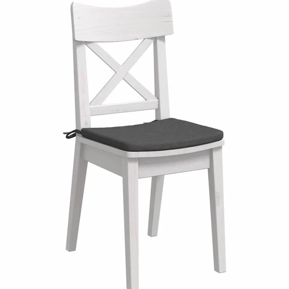 Woon- & Tuinaccessoires*vidaXL Zitkussens 4 pcs 40 x 40 x 3 cm Katoen Stof Donkergrijs