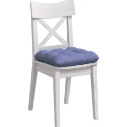 Woon- & Tuinaccessoires*vidaXL Zitkussens 4 pcs 40 x 40 x 12 cm Stof Jeans blauw