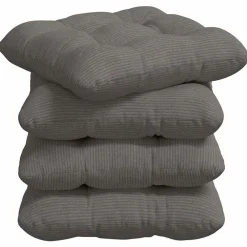Woon- & Tuinaccessoires*vidaXL Zitkussens 4 pcs 40 x 40 cm Katoen Stof Lichtgrijs