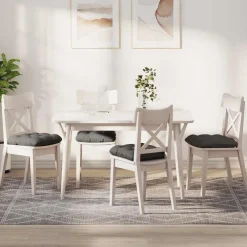 Woon- & Tuinaccessoires*vidaXL Zitkussens 4 pcs 40 x 40 cm Katoen Stof Lichtgrijs