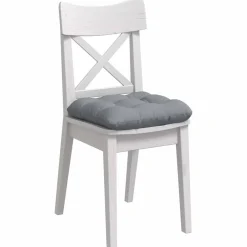 Woon- & Tuinaccessoires*vidaXL Zitkussens 4 pcs 40 x 40 x 12 cm Stof Lichtgrijs