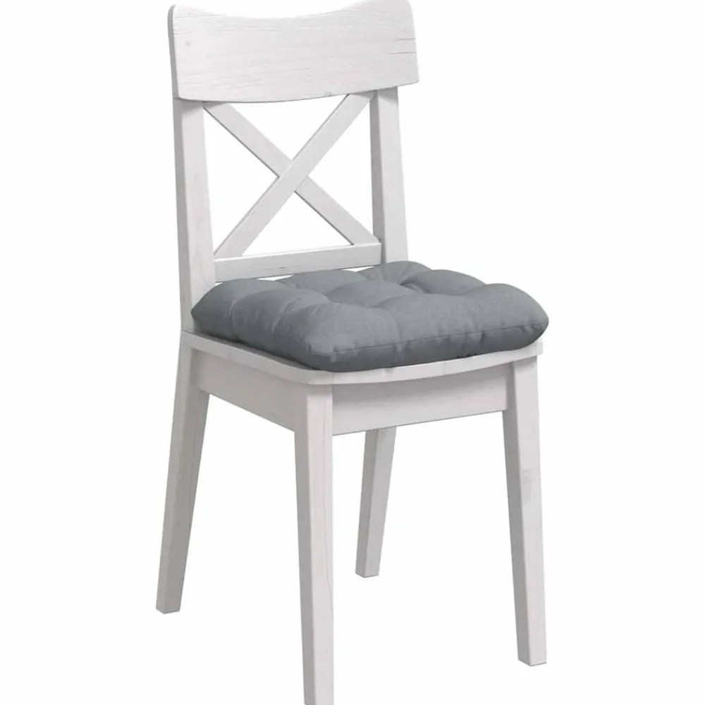 Woon- & Tuinaccessoires*vidaXL Zitkussens 4 pcs 40 x 40 x 12 cm Stof Lichtgrijs