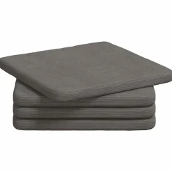 Woon- & Tuinaccessoires*vidaXL Zitkussens 4 pcs 40 x 40 x 3 cm Katoen Stof Lichtgrijs