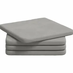 Woon- & Tuinaccessoires*vidaXL Zitkussens 4 pcs 40 x 40 x 3 cm Microvezel Stof Lichtgrijs