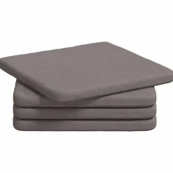 Woon- & Tuinaccessoires*vidaXL Zitkussens 4 pcs 40 x 40 x 3 cm Stof Taupe