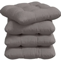 Woon- & Tuinaccessoires*vidaXL Zitkussens 4 pcs 40 x 40 x 12 cm Stof Taupe