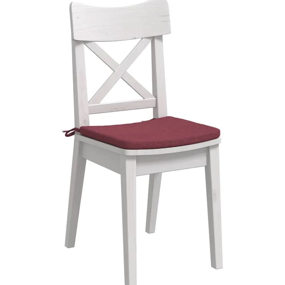 Woon- & Tuinaccessoires*vidaXL Zitkussens 4 pcs 40 x 40 x 3 cm Stof Wijnrood