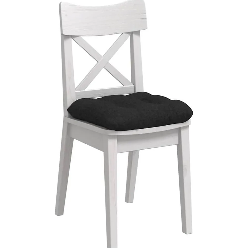 Woon- & Tuinaccessoires*vidaXL Zitkussens 4 pcs 40 x 40 x 12 cm Stof Zwart