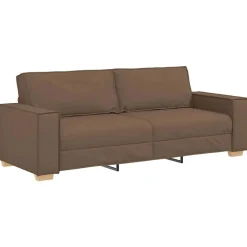 Banken*vidaXL 3-zitsbank 180 cm Stof Bruin