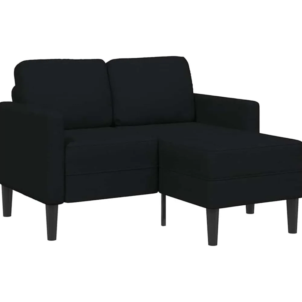 2-zitsbank met ligchaise L-vormig 125 cm stof>vidaXL