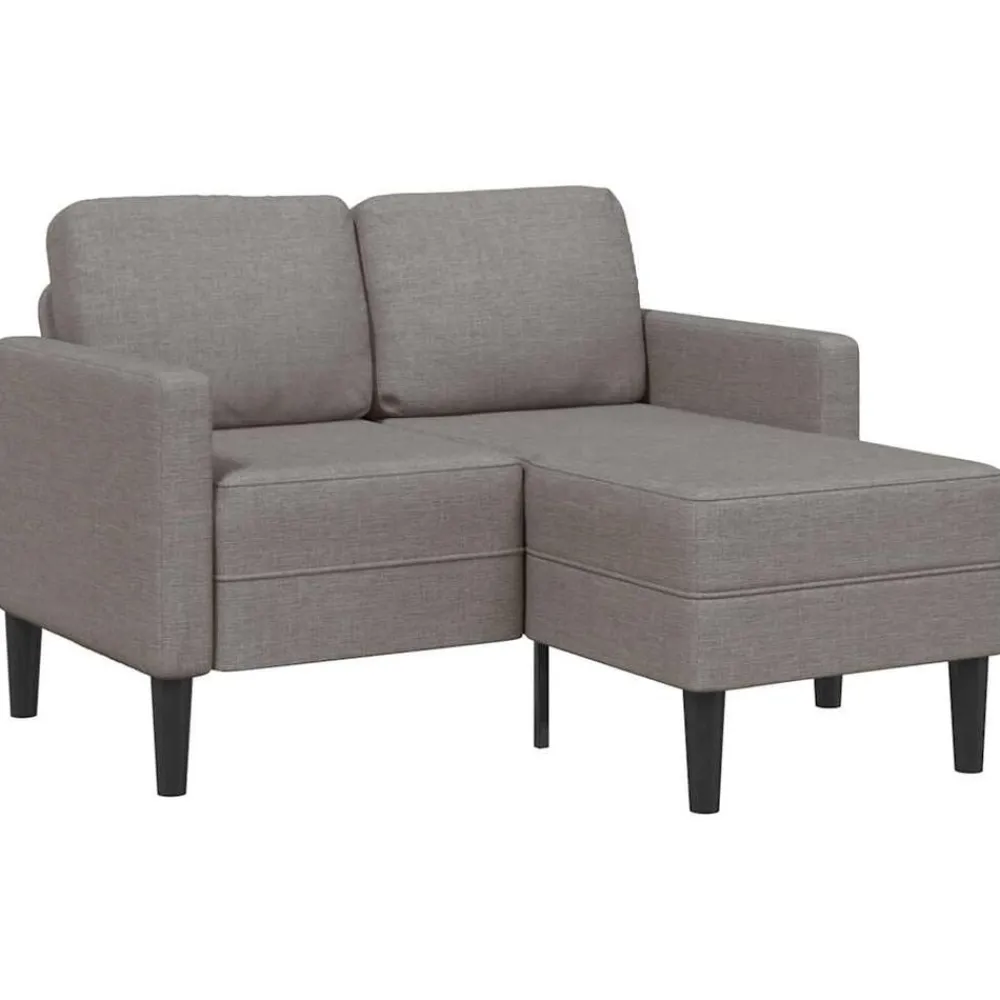 2-zitsbank met ligstoel L-vormig 125 cm stof>vidaXL Discount