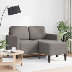2-zitsbank met ligstoel L-vormig 125 cm stof><noscript><img width=