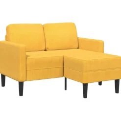 2-zitsbank met ligstoel L-vormig 125 cm linnen>vidaXL Clearance