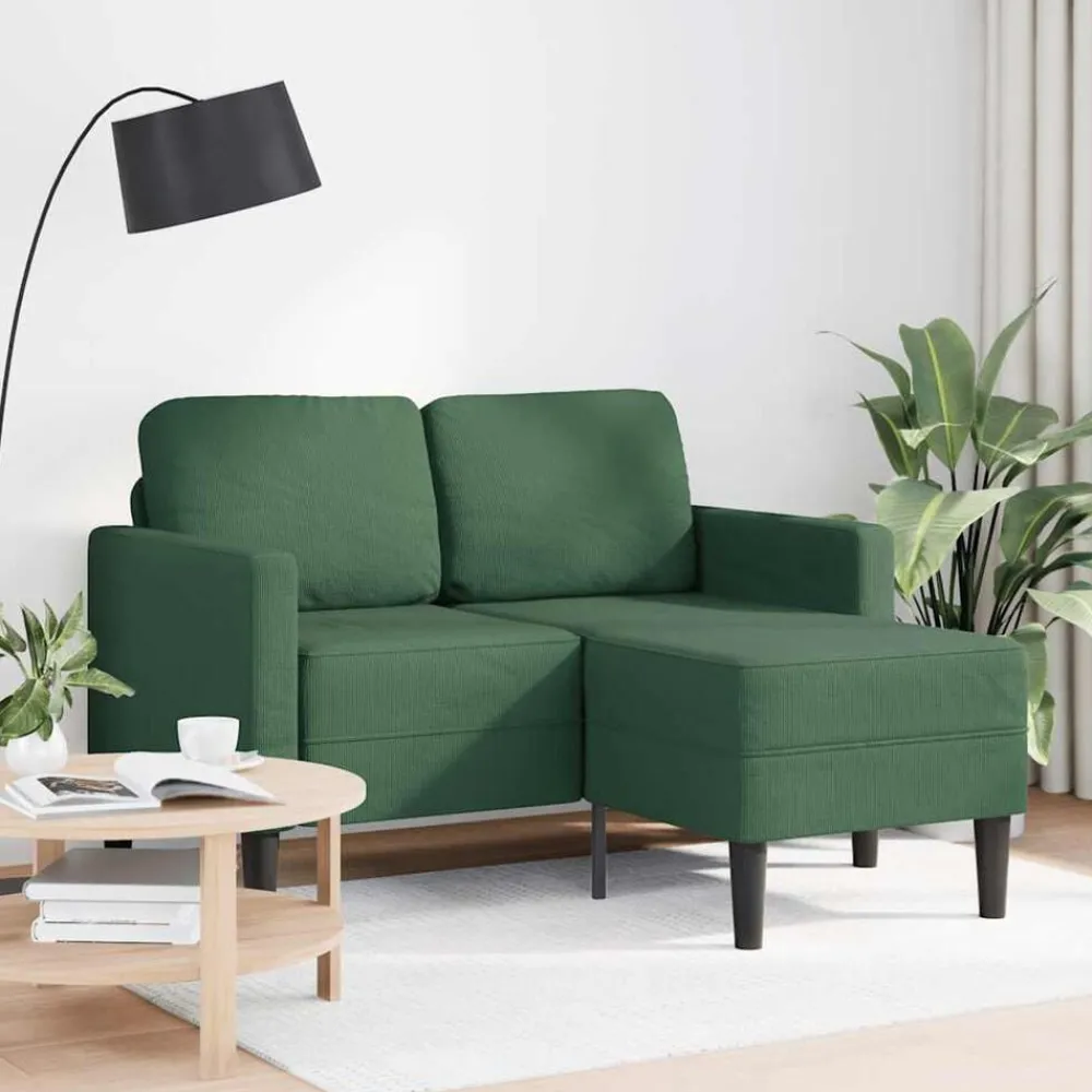 2-zitsbank met ligstoel L-vorm 125 cm linnen>vidaXL Best
