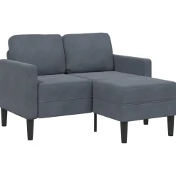 2-zitsbank met ligstoel L-vormig 125 cm fluweel>vidaXL Clearance