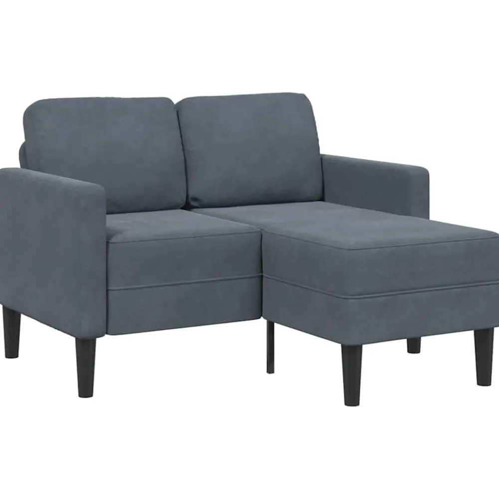 2-zitsbank met ligstoel L-vormig 125 cm fluweel>vidaXL Clearance