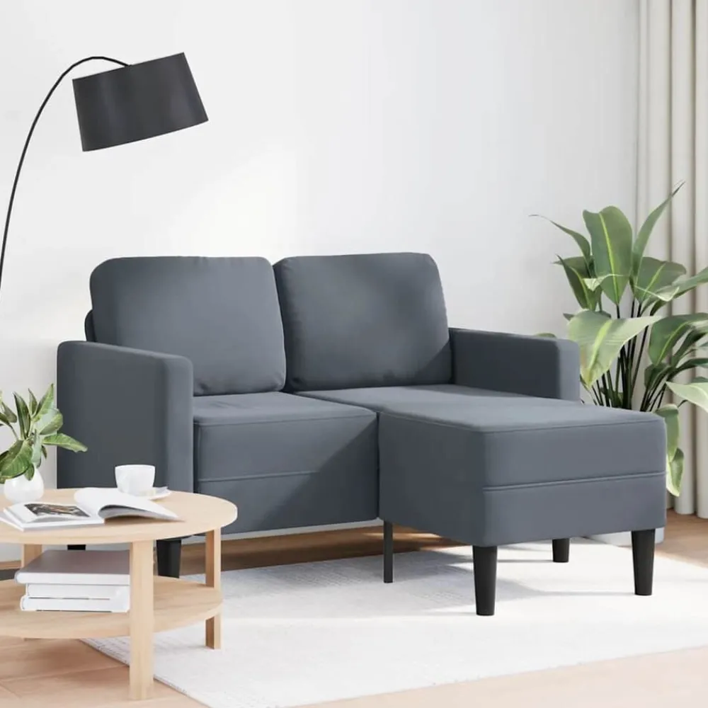 2-zitsbank met ligstoel L-vormig 125 cm fluweel>vidaXL Clearance
