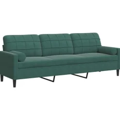 3-zitsbank met sierkussens 210 cm fluweel>vidaXL Hot