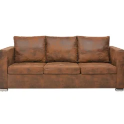 Banken*vidaXL 3-zitsbank 191x73x82 cm kunst suède leer