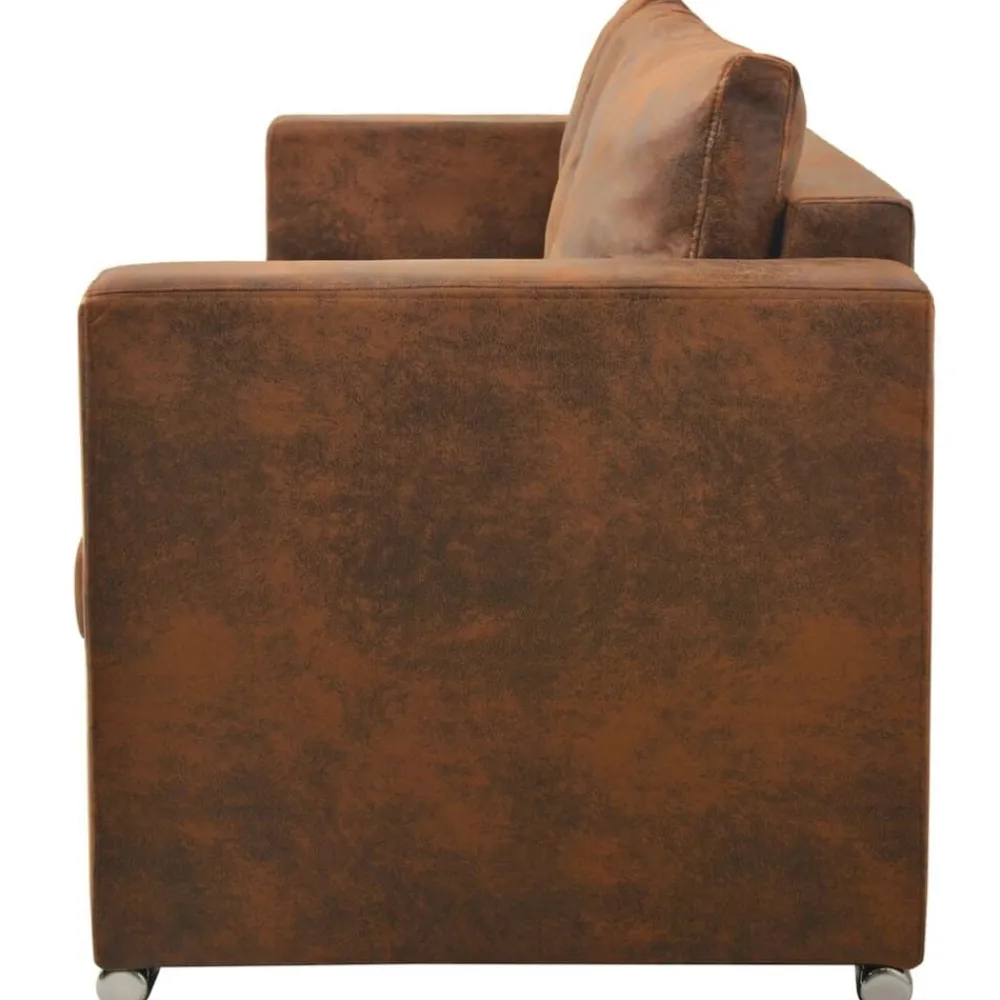 Banken*vidaXL 3-zitsbank 191x73x82 cm kunst suède leer