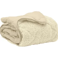 Linnengoed*vidaXL Zomer Dekbed Crème 135 x 200 cm Microfiber en Teddy fleece Crème
