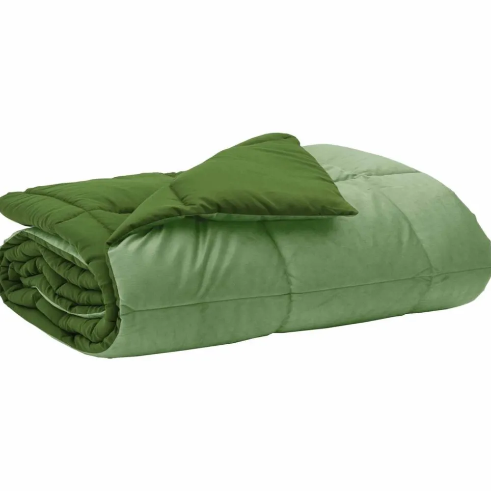 Linnengoed*vidaXL Zomer Dekbed Gekwilt 135 x 200 cm Microfiber Groen