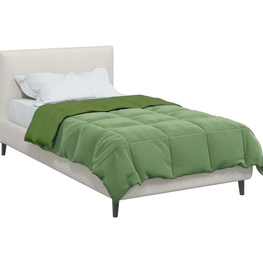 Linnengoed*vidaXL Zomer Dekbed Gekwilt 135 x 200 cm Microfiber Groen