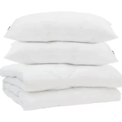 Linnengoed*vidaXL Zomer Dekbed met kussen 3 pcs Wit Microfibre
