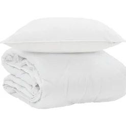 Zomer Dekbed met kussen 2 pcs Wit Microvezel>vidaXL Clearance