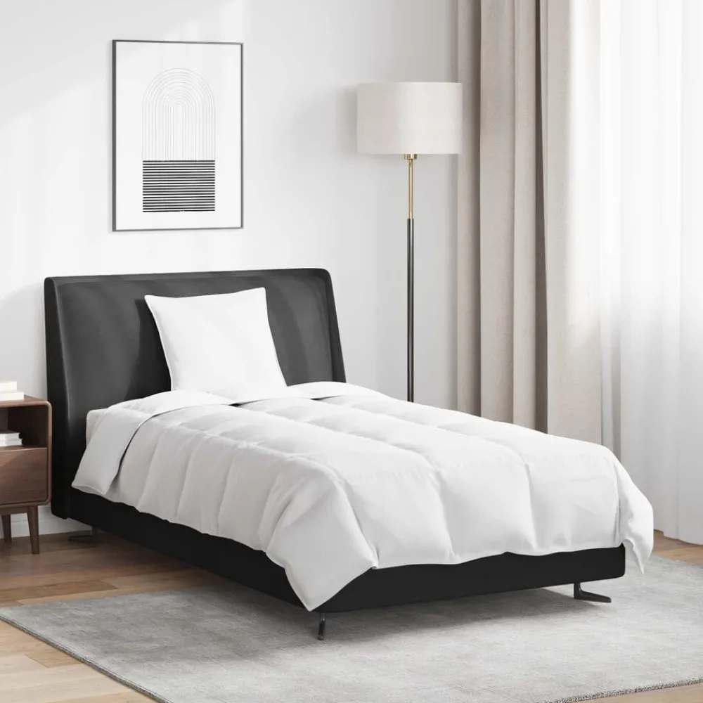 Linnengoed*vidaXL Zomer Dekbed met kussen 2 pcs Wit Donsveertjes