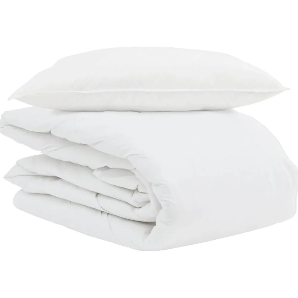 Zomer Dekbed met kussen 2 pcs Wit Donsveertjes>vidaXL Online