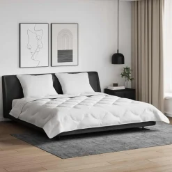 Linnengoed*vidaXL Zomer Dekbed met kussen 3 pcs Wit Microfibre