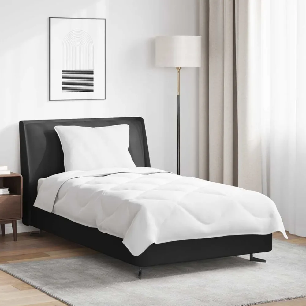 Linnengoed*vidaXL Zomer Dekbed met kussen 2 pcs Wit Microvezel