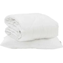 Linnengoed*vidaXL Zomer Dekbed met kussen 2 pcs Wit Microvezel