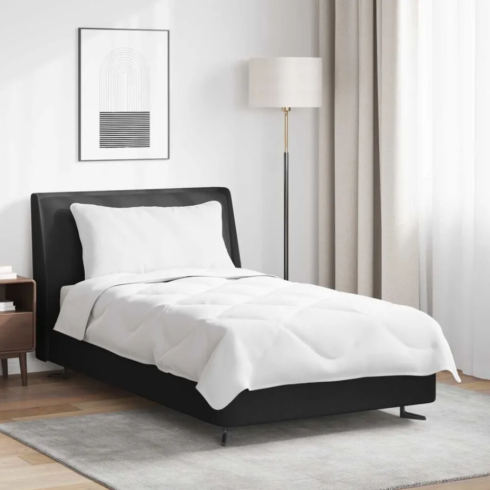 Linnengoed*vidaXL Zomer Dekbed met kussen 2 pcs Wit Microvezel