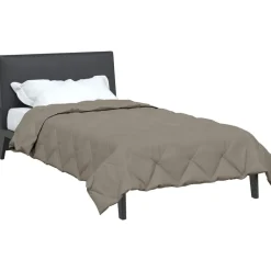 Linnengoed*vidaXL Zomerdekbed 200 x 135 cm Microfiber Lichtgrijs