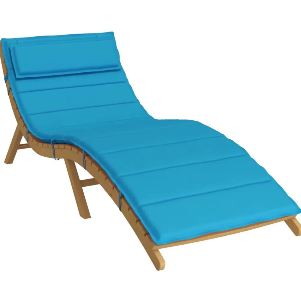 Woon- & Tuinaccessoires*vidaXL Zon Loungerkussen 178 x 60 x 4 cm Oxford stof lichtblauw
