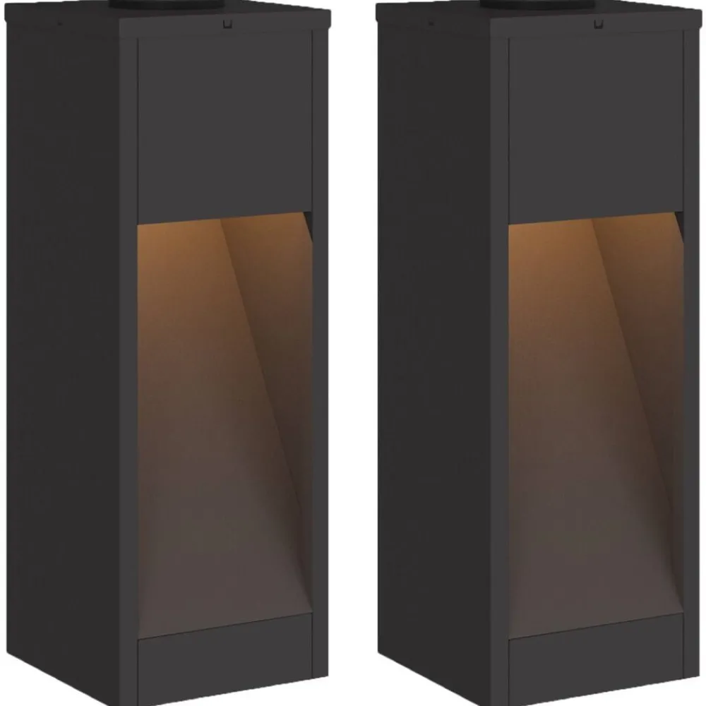 Zonne LED Padverlichting 2 pcs Koudgewalst staal>vidaXL Hot