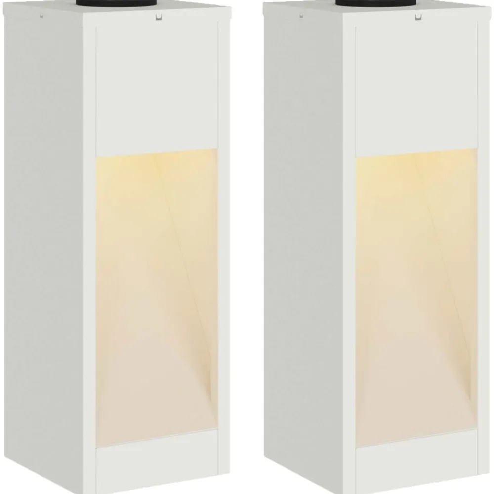 Zonne LED Padverlichting 2 pcs Koudgewalst staal>vidaXL Sale