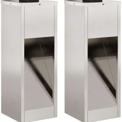 Zonne LED Padverlichting 2 pcs Zilver>vidaXL Clearance