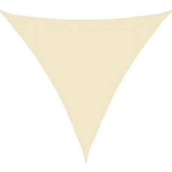Tuin & Gazon*vidaXL Zonnescherm HDPE driehoekig 3,6x3,6x3,6 m crème Crème