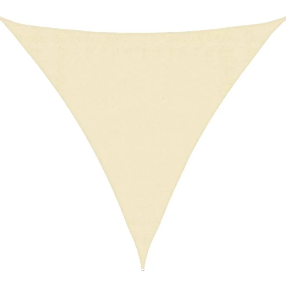 Tuin & Gazon*vidaXL Zonnescherm HDPE driehoekig 3,6x3,6x3,6 m crème Crème