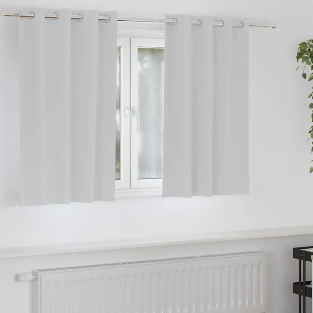 Zwart-out Gordijnen met Ringen 2 pcs 140 x 140 cm>vidaXL New